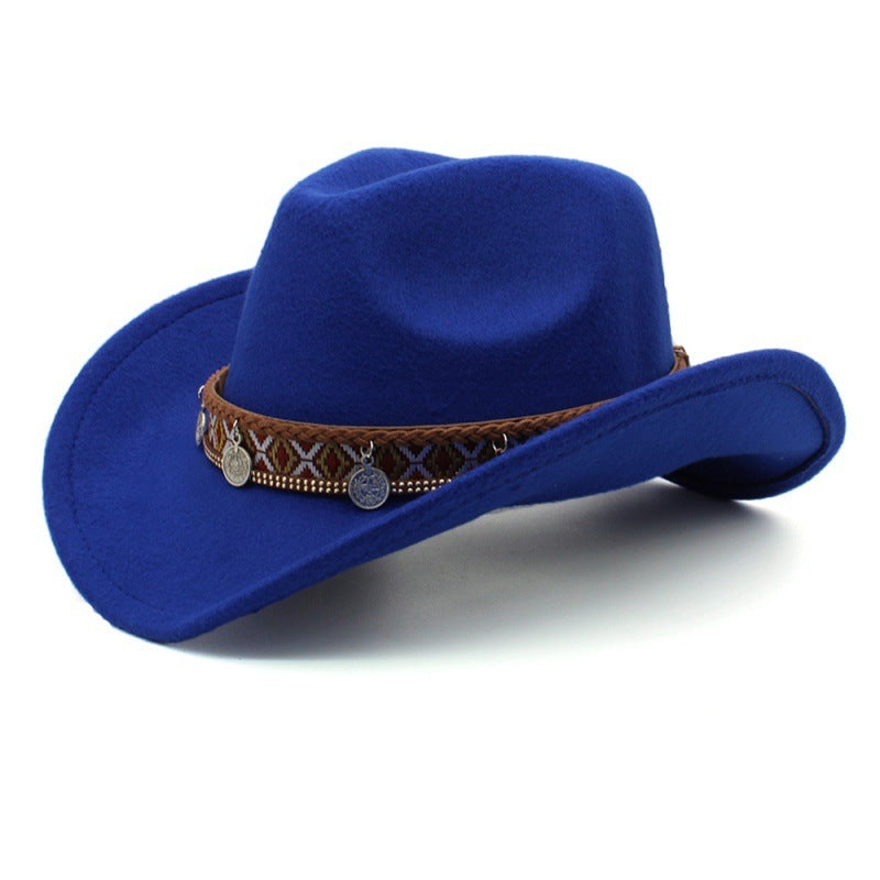 Tibetan Style Chinese Style Pendant Leisure Sun Shade Protection Cowboy Hat - iztia
