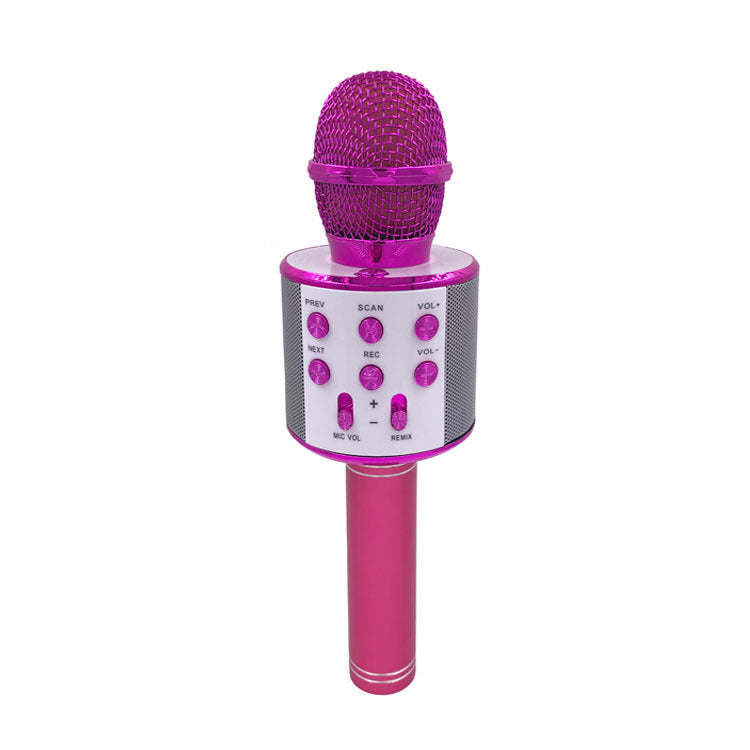 Wireless Microphone Portable Bluetooth Mini Home Ktv For Music Playing Singing Speaker Player - iztia