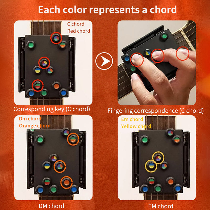 Guitar Trainer Practice Acoustic Guitar Accessories Chord Buddy 21 chords - iztia