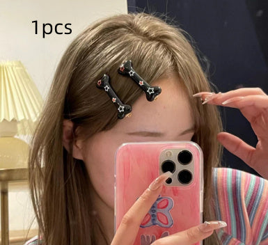Bone Print XINGX Word Clip Side Bangs Duckbill Clip Female - iztia