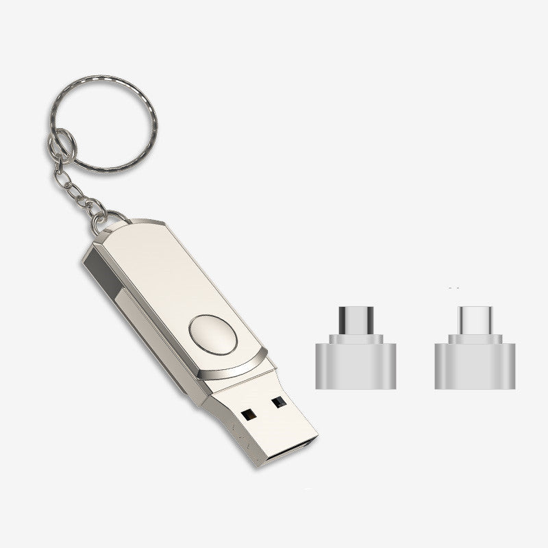 Compatible with Apple , Ultra-large capacity metal USB flash drive - iztia