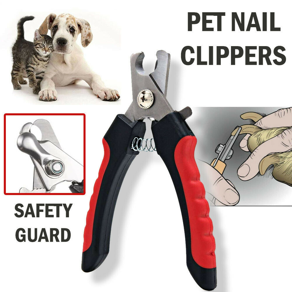 Dog Nail Clippers Nail Trimmer With Safety Guard Razor Pet Grooming - iztia