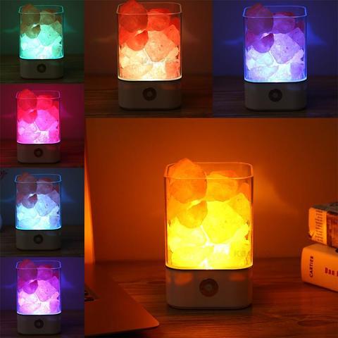 USB Crystal Light Himalayan Salt LED Lamp - iztia
