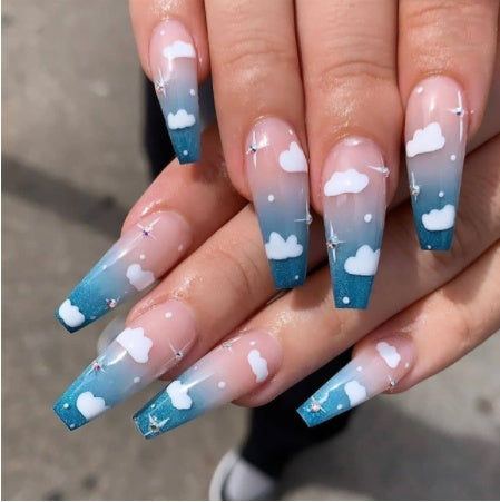Wearing Nails Finished Soft Nails False Nails - iztia