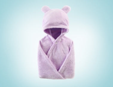 Cotton baby care hooded bath towel - iztia