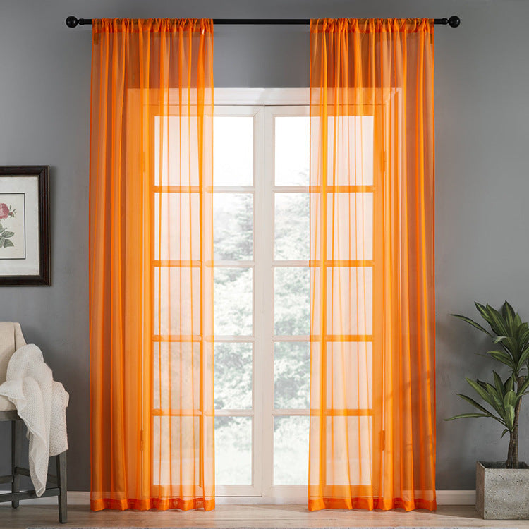 Modern And Simple Pure Color Cotton And Linen Window Screen - iztia