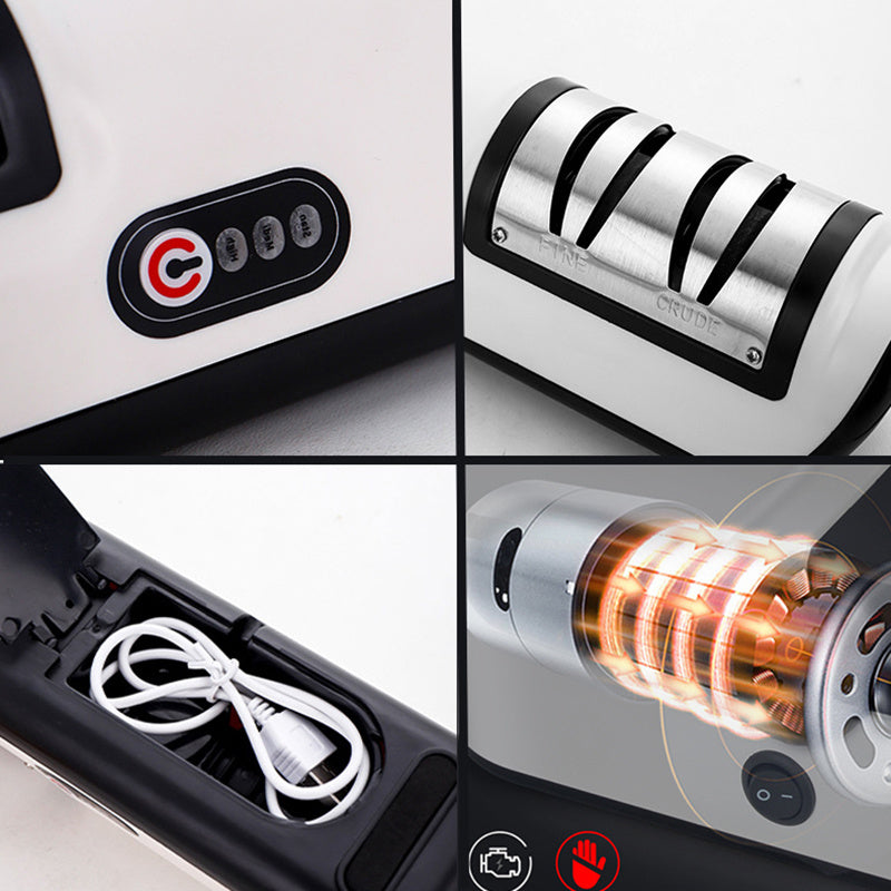 USB Rechargeable Electric Knife Sharpener Automatic Adjustable Kitchen Tool For Fast Sharpening Knives Scissors And Grinders Gadgets - iztia