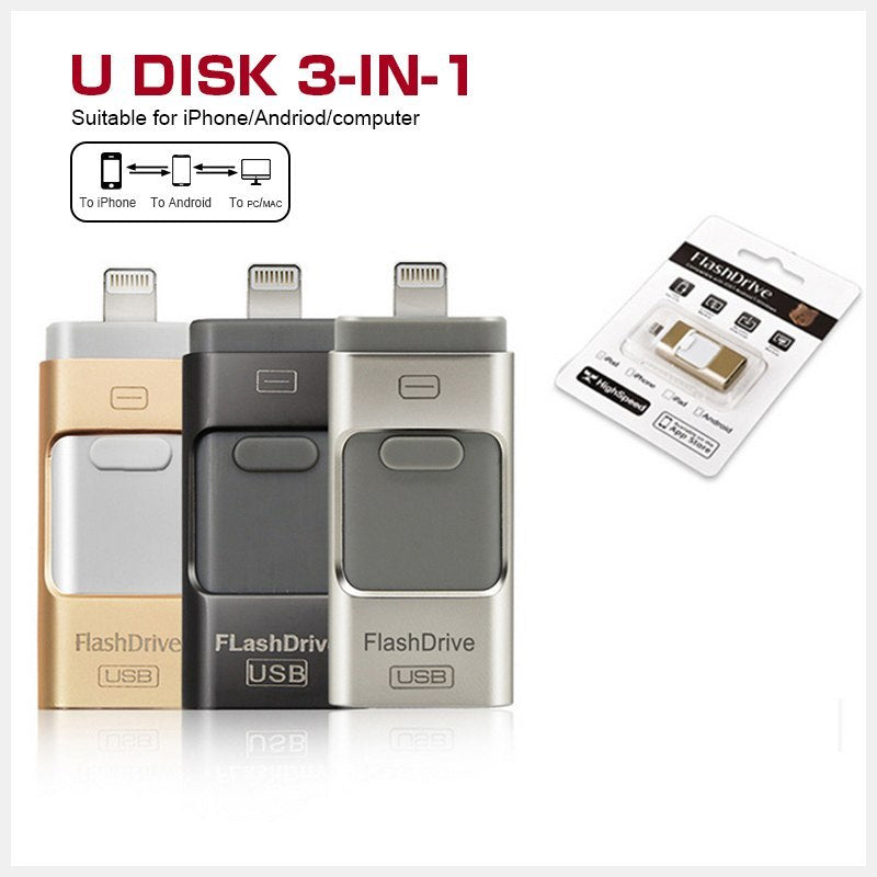 Three In One OTG USB Flash Disk For Computer And Mobile Phone - iztia