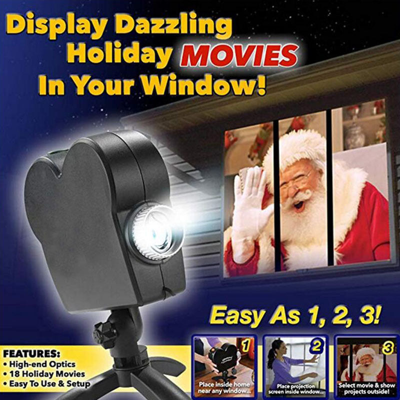 Window LED Lights Display Laser Halloween Home DJ Show Lights Christmas Spotlight Projector Movie Party Lights - iztia