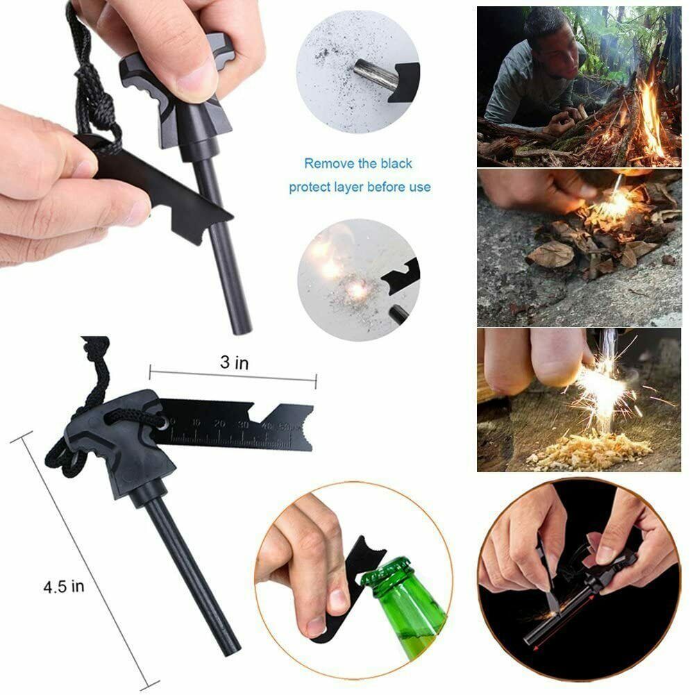 14-In-1 Outdoor Emergency Survival Kit Camping Hiking Tactical Gear Case Set Box - iztia