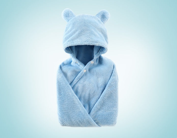 Cotton baby care hooded bath towel - iztia