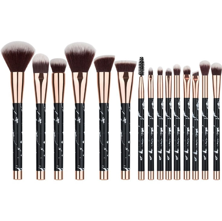 11 sets of marble makeup brush with makeup brush beauty makeup kit 11 makeup brush sets - iztia