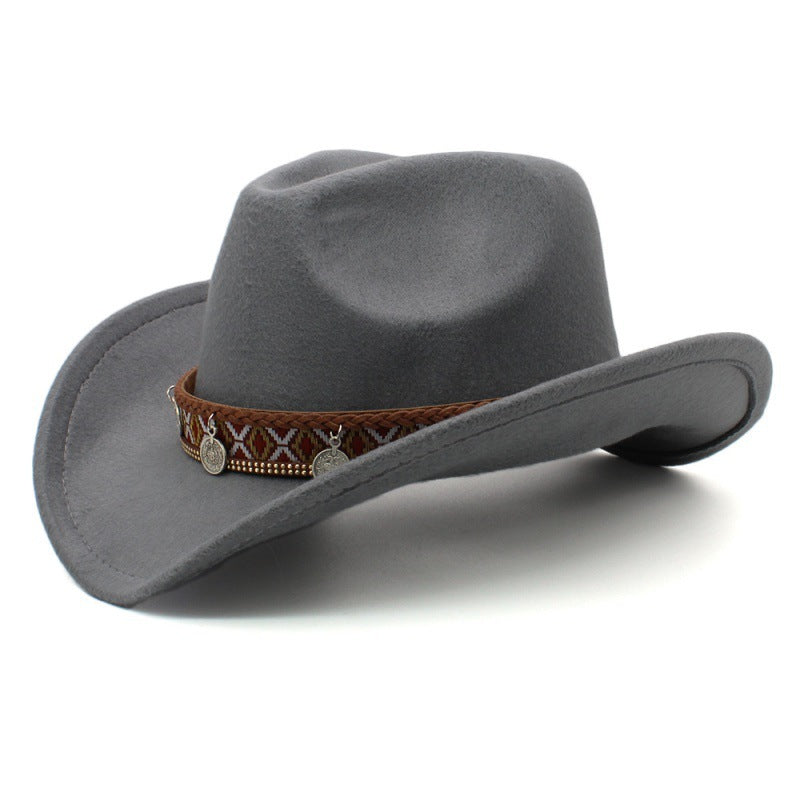 Tibetan Style Chinese Style Pendant Leisure Sun Shade Protection Cowboy Hat - iztia