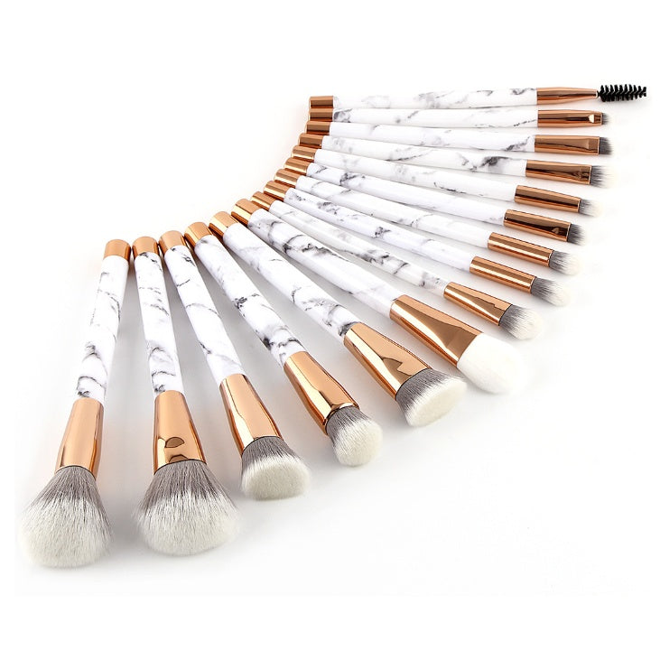 11 sets of marble makeup brush with makeup brush beauty makeup kit 11 makeup brush sets - iztia