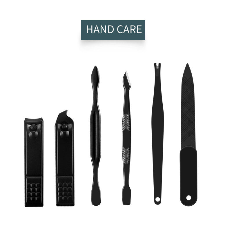 16pcs set Nail Clipper Cutter Trimmer Ear Pick Grooming Kit Manicure Set Pedicure Toe Nail Art Tools Set Kits with Bag - iztia