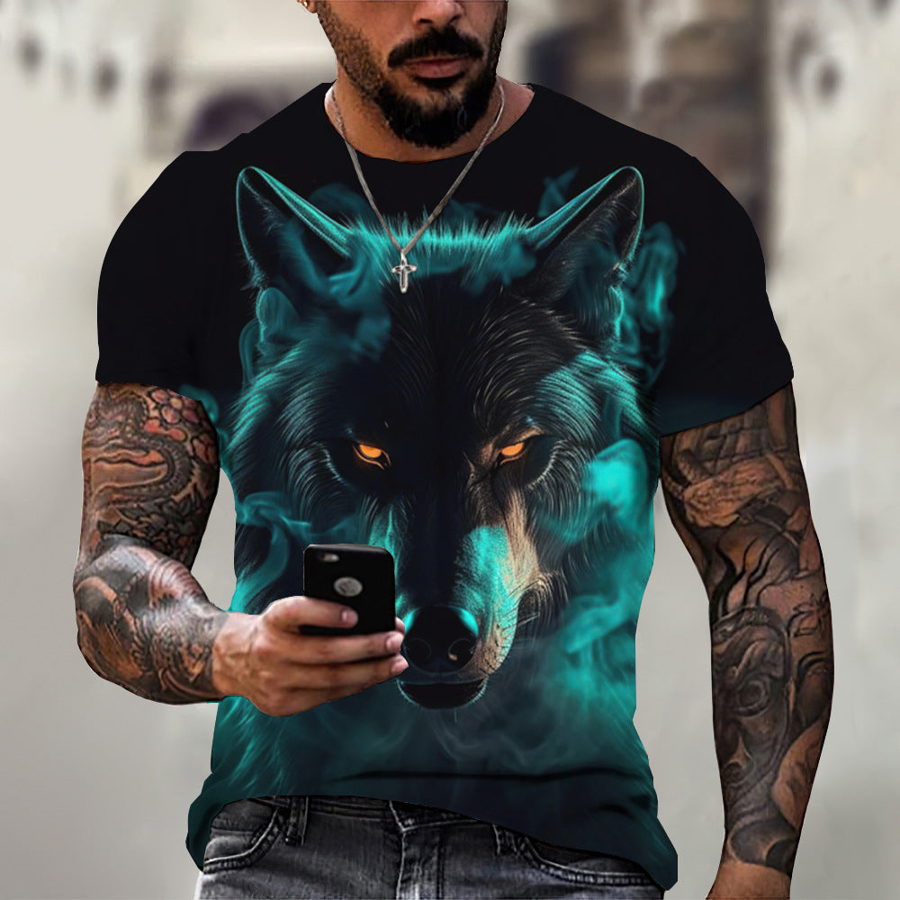 Animal Beast Lion 3D Printed Summer Men's T-shirt - iztia