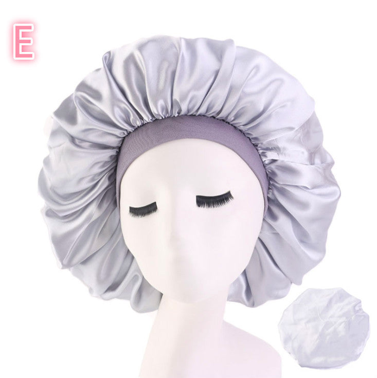 Beauty print Satin silk Bonnet sleep night cap - iztia