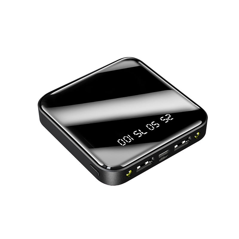 Compact 10000mAh Portable Charger Power Bank with USB C Input & Dual Output - Backup Charging External Battery Pack for iPhone 15/14/13/12/11, Android & More - iztia