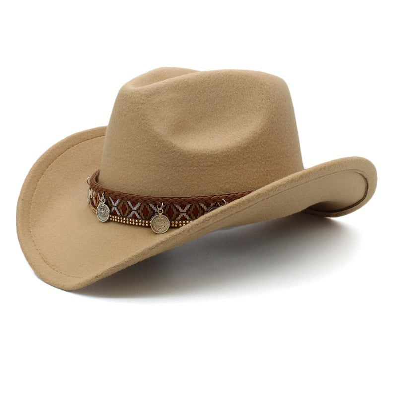 Tibetan Style Chinese Style Pendant Leisure Sun Shade Protection Cowboy Hat - iztia