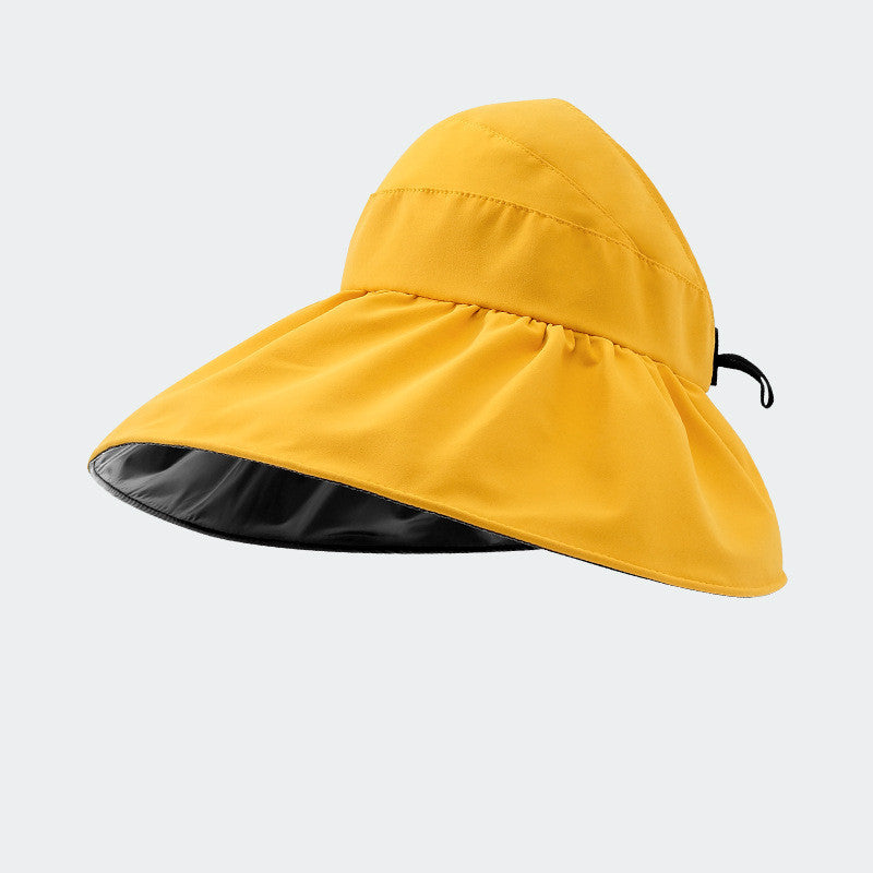 Foldable Fisherman Hat Summer Empty Top Sun Protection Hat UV Protection Upf50 Sun Visor Full-face Sunhat For Women - iztia