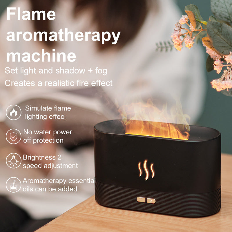 Drop Shipping Factory Direct Sale Fire Flame Humidifier Aroma Diffuser 2022 Air Essential Oil Ultrasonic Humidifier - iztia