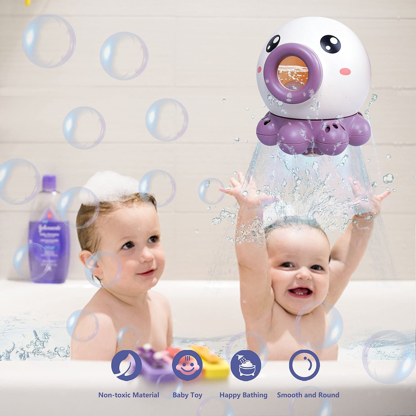 Octopus Fountain Bath Toy Water Jet Rotating Shower Bathroom Toy Summer Water Toys Sprinkler Beach Toys Kids Water Toys - iztia