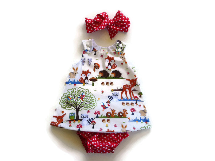 Children's Suit Girl Baby Baby Three-Piece Shorts + Headband + Dress - iztia
