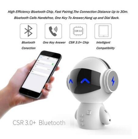 Fruitron cute mini robot speaker bluetooth - iztia