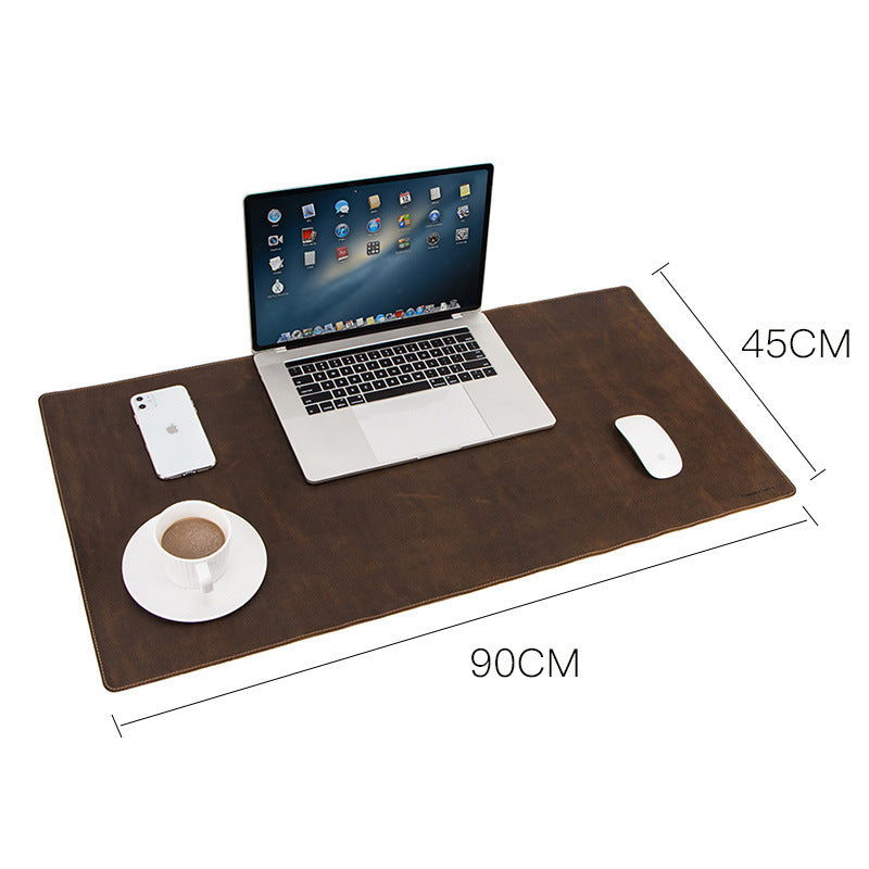 Extra large non-slip desktop computer desk leather pad - iztia