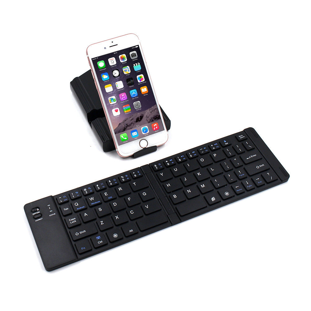 Folding Metal Bluetooth Foldable Keyboard Mini Bluetooth Wireless - iztia