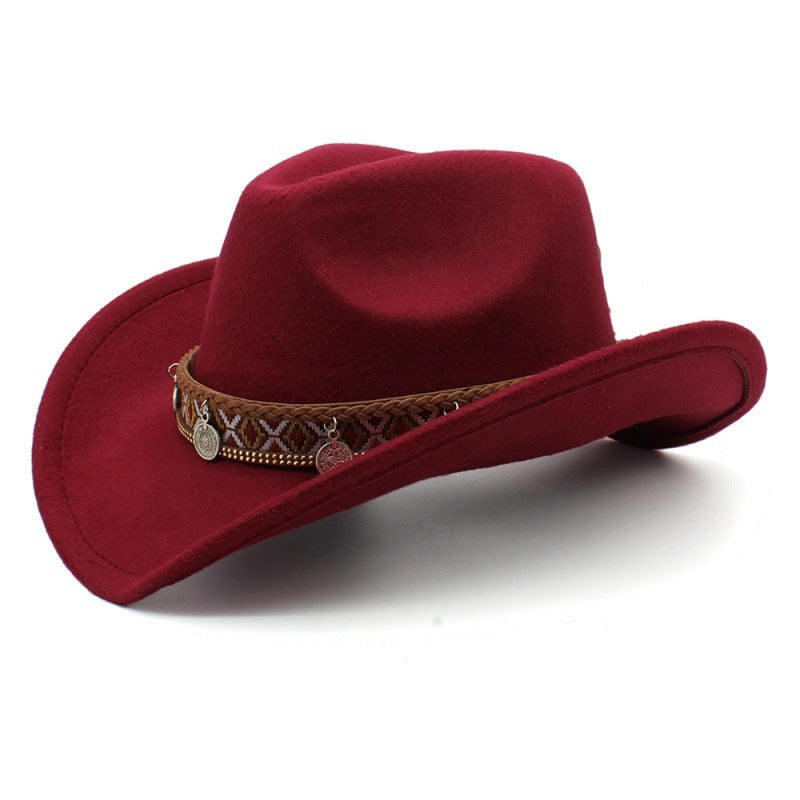 Tibetan Style Chinese Style Pendant Leisure Sun Shade Protection Cowboy Hat - iztia