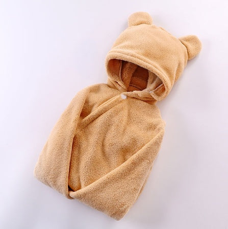 Cotton baby care hooded bath towel - iztia