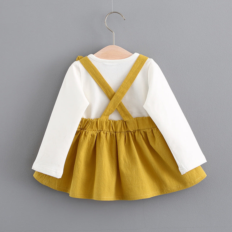 2021 autumn new Korean children's clothing, girls cute rabbit dress, baby baby princess dress 916 - iztia