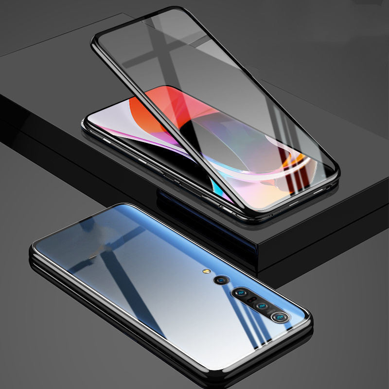 Double-sided Glass Magnetic Metal Phone Case - iztia