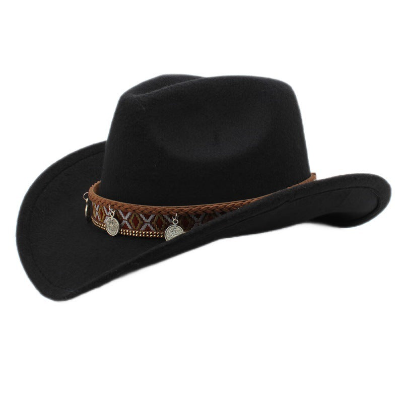 Tibetan Style Chinese Style Pendant Leisure Sun Shade Protection Cowboy Hat - iztia