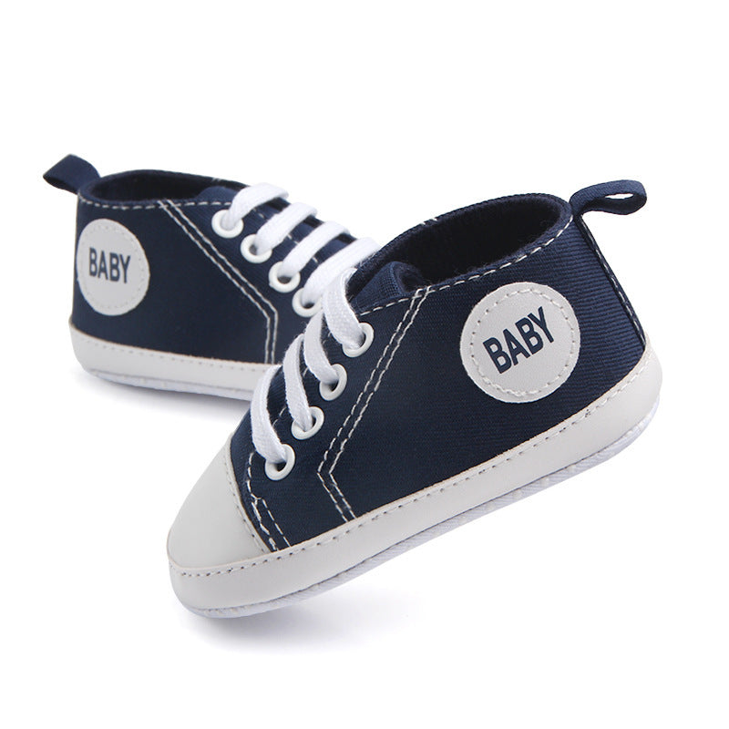 Canvas Classic Sports Sneakers Baby Boys Girls First Walkers Shoes Infant Toddler Soft Sole Anti-slip Baby Shoes - iztia