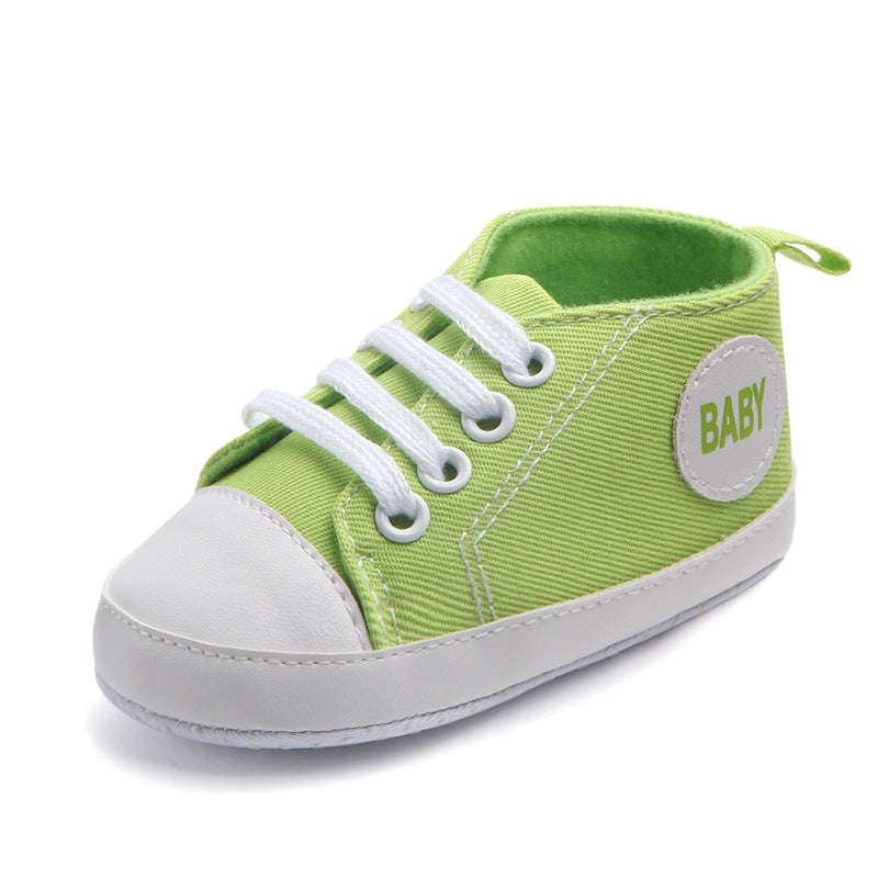 Canvas Classic Sports Sneakers Baby Boys Girls First Walkers Shoes Infant Toddler Soft Sole Anti-slip Baby Shoes - iztia