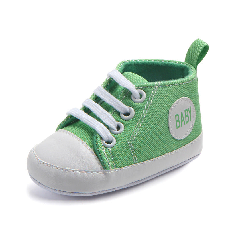 Canvas Classic Sports Sneakers Baby Boys Girls First Walkers Shoes Infant Toddler Soft Sole Anti-slip Baby Shoes - iztia