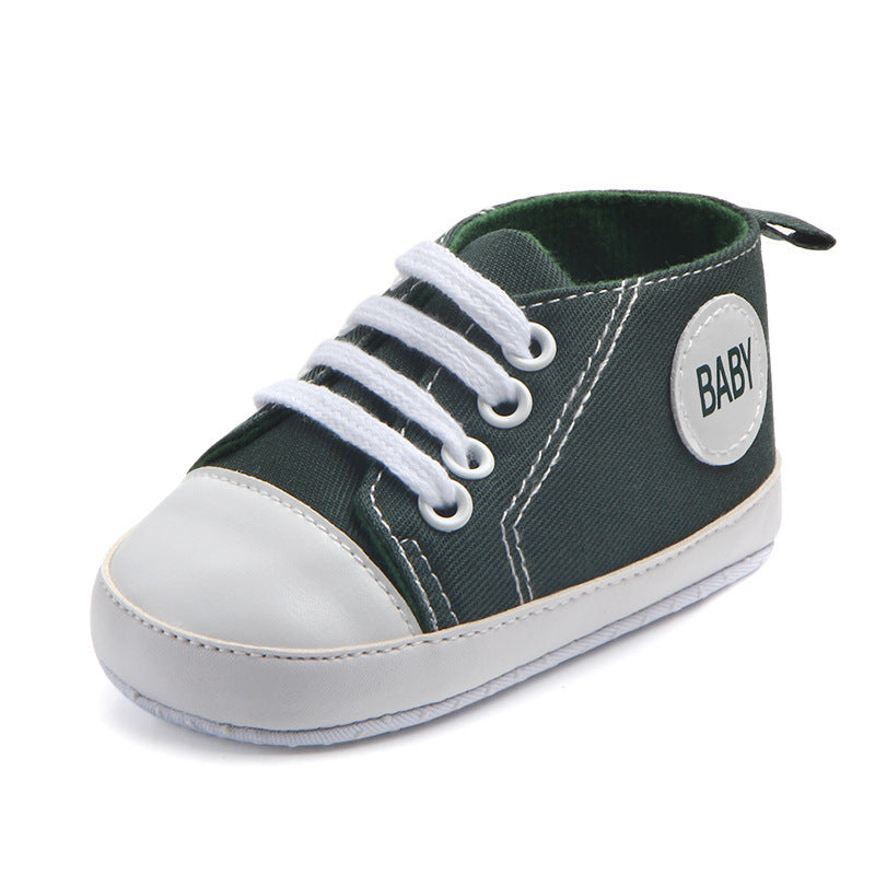 Canvas Classic Sports Sneakers Baby Boys Girls First Walkers Shoes Infant Toddler Soft Sole Anti-slip Baby Shoes - iztia