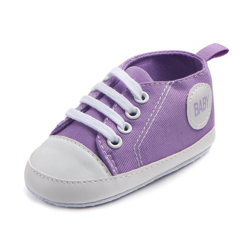 Canvas Classic Sports Sneakers Baby Boys Girls First Walkers Shoes Infant Toddler Soft Sole Anti-slip Baby Shoes - iztia