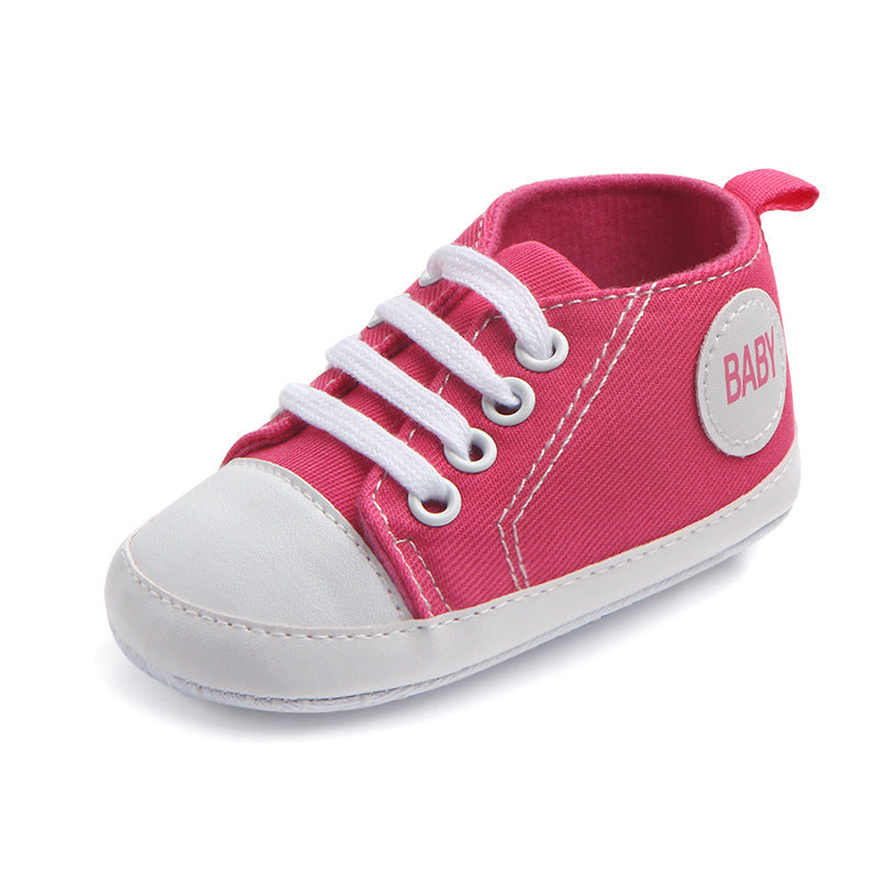 Canvas Classic Sports Sneakers Baby Boys Girls First Walkers Shoes Infant Toddler Soft Sole Anti-slip Baby Shoes - iztia
