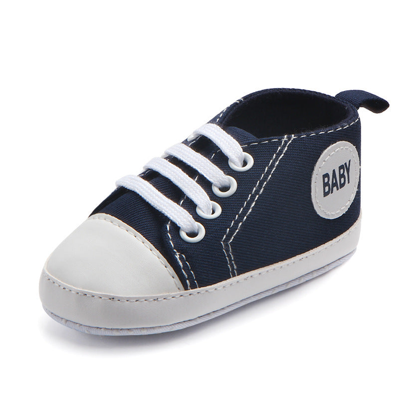 Canvas Classic Sports Sneakers Baby Boys Girls First Walkers Shoes Infant Toddler Soft Sole Anti-slip Baby Shoes - iztia