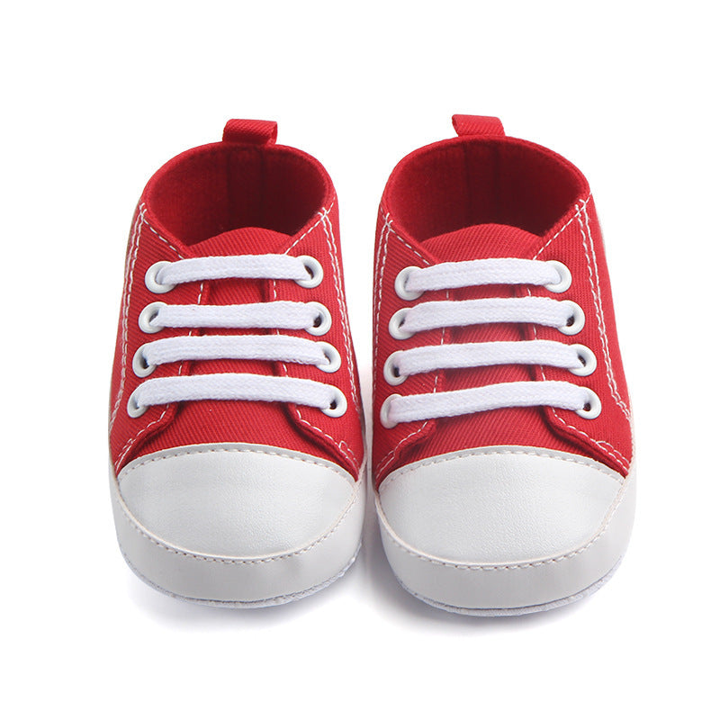 Canvas Classic Sports Sneakers Baby Boys Girls First Walkers Shoes Infant Toddler Soft Sole Anti-slip Baby Shoes - iztia