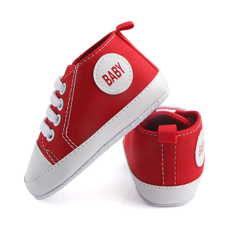 Canvas Classic Sports Sneakers Baby Boys Girls First Walkers Shoes Infant Toddler Soft Sole Anti-slip Baby Shoes - iztia