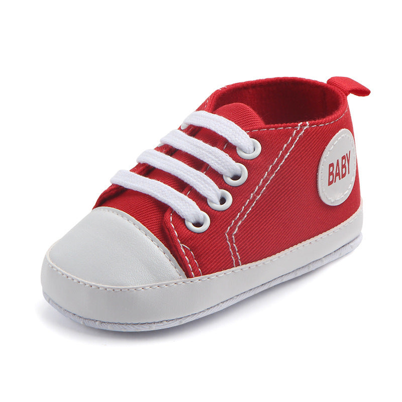 Canvas Classic Sports Sneakers Baby Boys Girls First Walkers Shoes Infant Toddler Soft Sole Anti-slip Baby Shoes - iztia