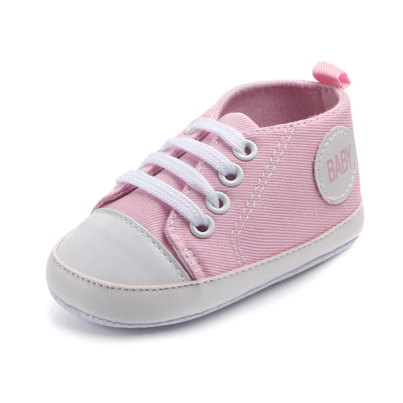 Canvas Classic Sports Sneakers Baby Boys Girls First Walkers Shoes Infant Toddler Soft Sole Anti-slip Baby Shoes - iztia