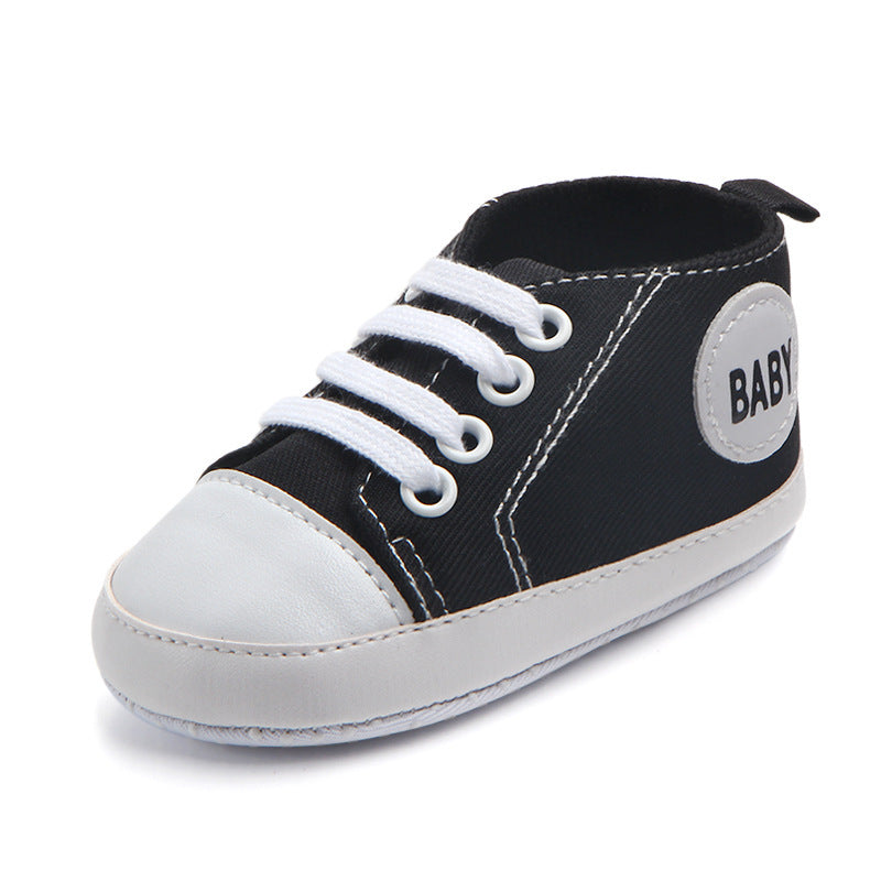 Canvas Classic Sports Sneakers Baby Boys Girls First Walkers Shoes Infant Toddler Soft Sole Anti-slip Baby Shoes - iztia
