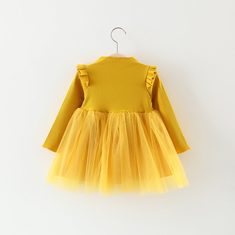 Autumn Girl Princess Dress Baby Girl Skirt Gauze Girl Children 0-1-2-3 Years Old Baby Girl Dress - iztia