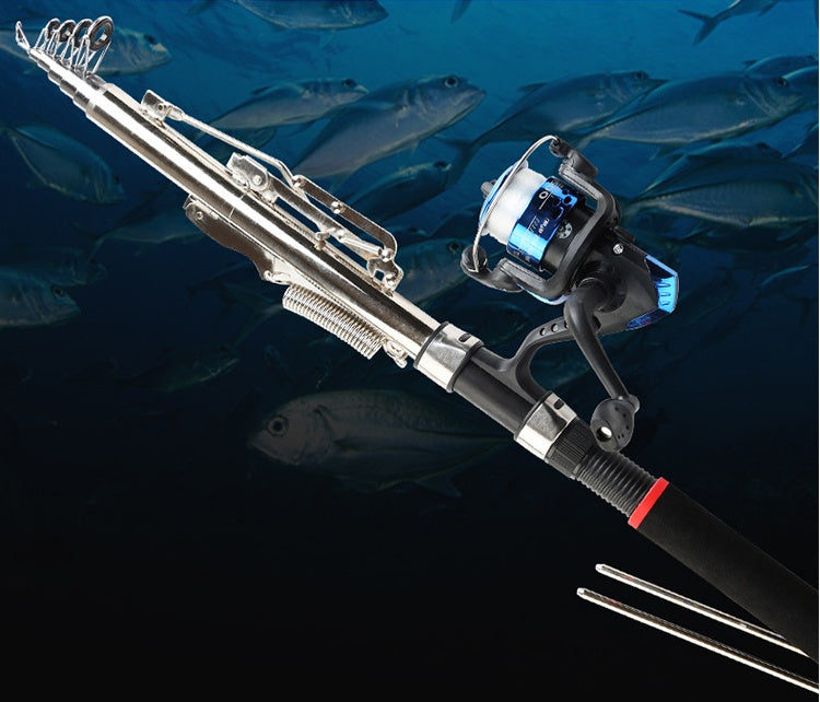 Wholesale sea pole automatic fishing rod spring super hard long shot throwing rod set fishing gear cross-border supply - iztia
