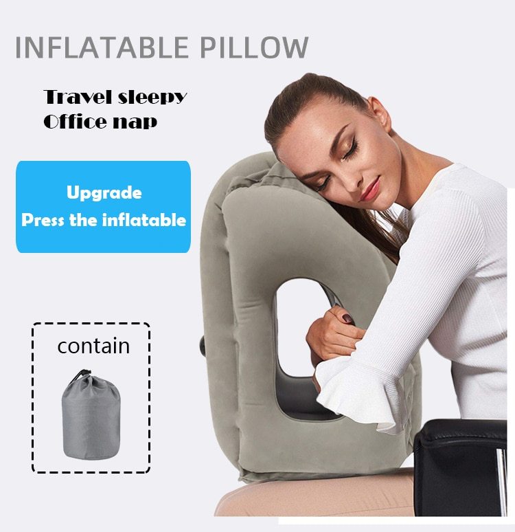 Inflatable Cushion Travel Pillow The Most Diverse & Innovative Pillow for Traveling 2017 Airplane Pillows Neck Chin Head Support - iztia